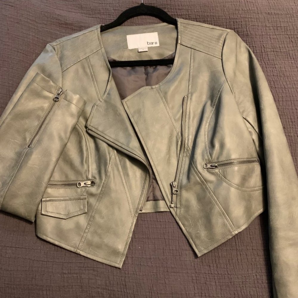 Cropped Leather Jacket